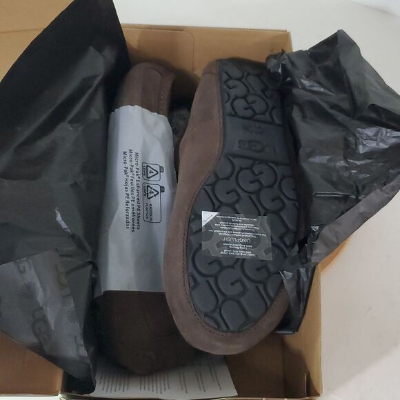 UGG Ascot Slipper Dusted Cocoa Suede Wool Comfort Loafer Men's US 9 NIB - Picture 14 of 15